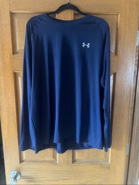 Under Armour Long Sleeve Crew Neck Shirt - Navy